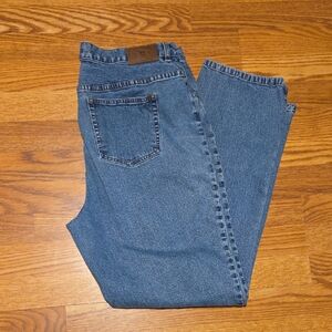 Ralph Lauren Classic Blue Jeans with Brown Patch SZ 16 W